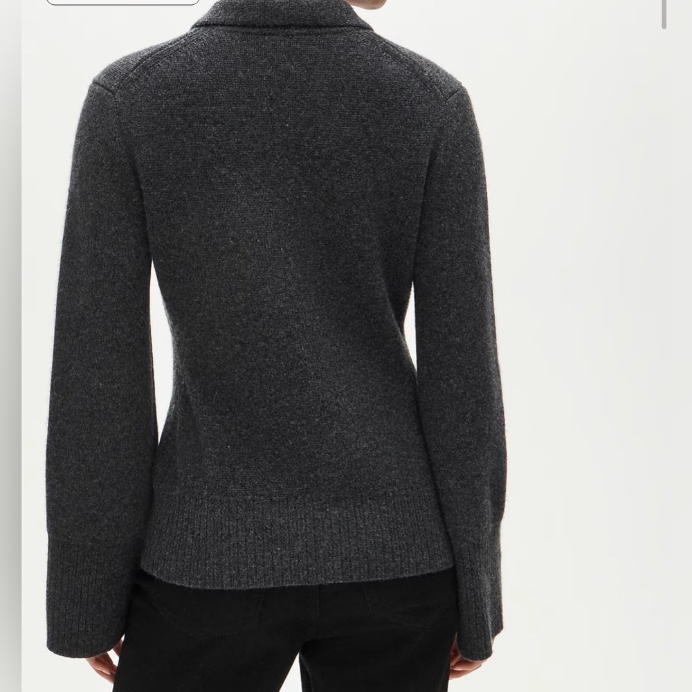 JCrew Milano cinched-waist cardigan, charcoal SzSmall - Picture 4 of 10
